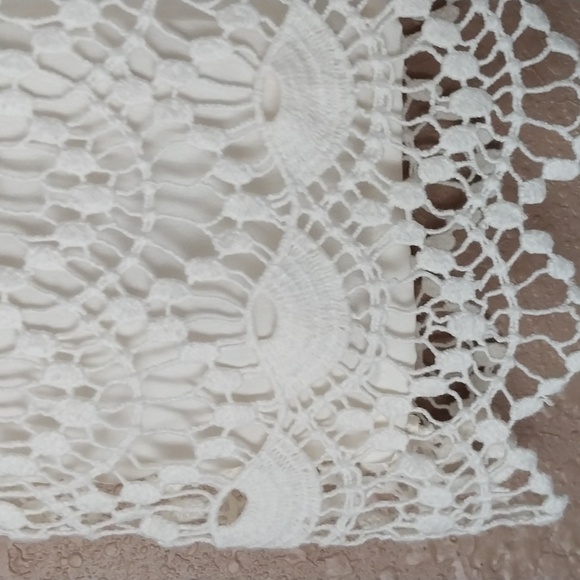 LOFT Dress Sheath Whìte Crochet Lace ScallopTheme Size 6P - Picture 5 of 12